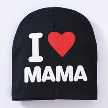 Load image into Gallery viewer, Spring Autumn Baby Knitted Warm Cotton Beanie Hat For Toddler Baby Kids Girl Boy I LOVE PAPA MAMA Print Baby Hats