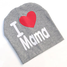 Load image into Gallery viewer, Spring Autumn Baby Knitted Warm Cotton Beanie Hat For Toddler Baby Kids Girl Boy I LOVE PAPA MAMA Print Baby Hats
