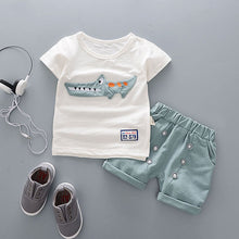 Load image into Gallery viewer, Cartoon Cotton Summer Clothing Sets for Newborn Baby Boy Infant Fashion Outerwear Clothes Suit T-shirt+Pant Suit baby Boy Cloth