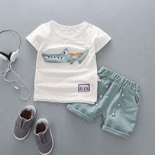 Load image into Gallery viewer, Cartoon Cotton Summer Clothing Sets for Newborn Baby Boy Infant Fashion Outerwear Clothes Suit T-shirt+Pant Suit baby Boy Cloth