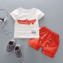 Load image into Gallery viewer, Cartoon Cotton Summer Clothing Sets for Newborn Baby Boy Infant Fashion Outerwear Clothes Suit T-shirt+Pant Suit baby Boy Cloth