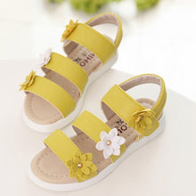Load image into Gallery viewer, COZULMA Summer Style Children Sandals Girls Princess Beautiful Flower Shoes Kids Flat Sandals Baby Girls Roman Shoes