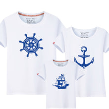 Load image into Gallery viewer, 1Piece Summer Family Matching Clothes New Family Look Anchor T Shirts Father Mother Kids Cartoon Outfits Family Matching Clothes