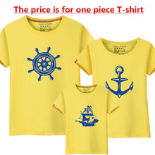 Load image into Gallery viewer, 1Piece Summer Family Matching Clothes New Family Look Anchor T Shirts Father Mother Kids Cartoon Outfits Family Matching Clothes