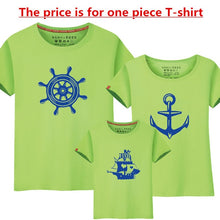 Load image into Gallery viewer, 1Piece Summer Family Matching Clothes New Family Look Anchor T Shirts Father Mother Kids Cartoon Outfits Family Matching Clothes