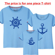 Load image into Gallery viewer, 1Piece Summer Family Matching Clothes New Family Look Anchor T Shirts Father Mother Kids Cartoon Outfits Family Matching Clothes