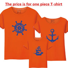 Load image into Gallery viewer, 1Piece Summer Family Matching Clothes New Family Look Anchor T Shirts Father Mother Kids Cartoon Outfits Family Matching Clothes