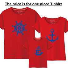 Load image into Gallery viewer, 1Piece Summer Family Matching Clothes New Family Look Anchor T Shirts Father Mother Kids Cartoon Outfits Family Matching Clothes