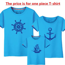 Load image into Gallery viewer, 1Piece Summer Family Matching Clothes New Family Look Anchor T Shirts Father Mother Kids Cartoon Outfits Family Matching Clothes