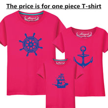 Load image into Gallery viewer, 1Piece Summer Family Matching Clothes New Family Look Anchor T Shirts Father Mother Kids Cartoon Outfits Family Matching Clothes