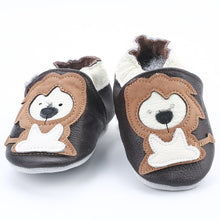 Load image into Gallery viewer, [simfamily]Skid-Proof Baby Shoes Soft Genuine Leather Baby Boys Girls Infant Shoes Slippers 0-6 6-12 12-18 18-24 First Walkers