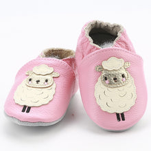 Load image into Gallery viewer, [simfamily]Skid-Proof Baby Shoes Soft Genuine Leather Baby Boys Girls Infant Shoes Slippers 0-6 6-12 12-18 18-24 First Walkers