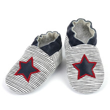 Load image into Gallery viewer, [simfamily]Skid-Proof Baby Shoes Soft Genuine Leather Baby Boys Girls Infant Shoes Slippers 0-6 6-12 12-18 18-24 First Walkers