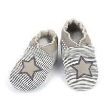 Load image into Gallery viewer, [simfamily]Skid-Proof Baby Shoes Soft Genuine Leather Baby Boys Girls Infant Shoes Slippers 0-6 6-12 12-18 18-24 First Walkers