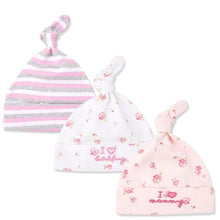 Load image into Gallery viewer, 3pcs/lot Baby Hats 100% cotton Printed Baby Hats &amp; Caps For 0-6 Months Newborn Baby Accessories KF268