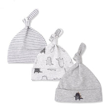 Load image into Gallery viewer, 3pcs/lot Baby Hats 100% cotton Printed Baby Hats &amp; Caps For 0-6 Months Newborn Baby Accessories KF268