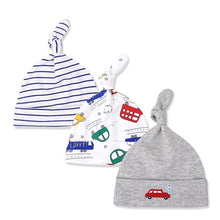 Load image into Gallery viewer, 3pcs/lot Baby Hats 100% cotton Printed Baby Hats &amp; Caps For 0-6 Months Newborn Baby Accessories KF268