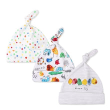 Load image into Gallery viewer, 3pcs/lot Baby Hats 100% cotton Printed Baby Hats &amp; Caps For 0-6 Months Newborn Baby Accessories KF268
