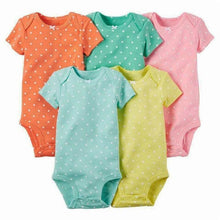 Load image into Gallery viewer, Baby Boys and Girls Clothing set 5pcs-Pack Short Sleeve Bodysuit for Bebes Boys and Girl Jumpsuit soft bebes Bodysuit Kids