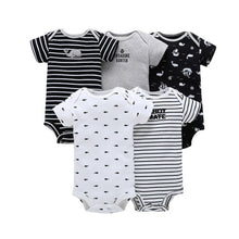Load image into Gallery viewer, Baby Boys and Girls Clothing set 5pcs-Pack Short Sleeve Bodysuit for Bebes Boys and Girl Jumpsuit soft bebes Bodysuit Kids