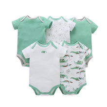 Load image into Gallery viewer, Baby Boys and Girls Clothing set 5pcs-Pack Short Sleeve Bodysuit for Bebes Boys and Girl Jumpsuit soft bebes Bodysuit Kids