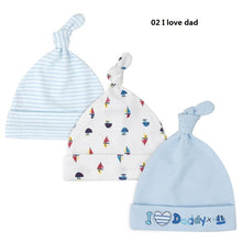 Load image into Gallery viewer, 3pcs/lot Baby Hats 100% cotton Printed Baby Hats &amp; Caps For 0-6 Months Newborn Baby Accessories KF268