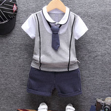 Load image into Gallery viewer, 2018 Summer Cotton Baby boy Clothing Sets Formal Infant 1 Year Birthday Party Clothes Suit T-shirt+Pant Children's Cloth Sets