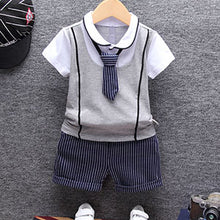 Load image into Gallery viewer, 2018 Summer Cotton Baby boy Clothing Sets Formal Infant 1 Year Birthday Party Clothes Suit T-shirt+Pant Children's Cloth Sets