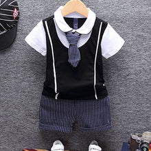 Load image into Gallery viewer, 2018 Summer Cotton Baby boy Clothing Sets Formal Infant 1 Year Birthday Party Clothes Suit T-shirt+Pant Children's Cloth Sets