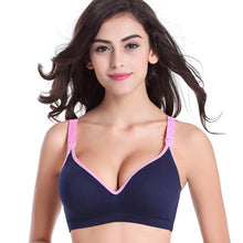 Load image into Gallery viewer, Cotton Maternity Nursing Bra Pregnant Women Sleeping Bras Wire Free Pregnancy Breastfeeding Soutien Gorge Allaitement Underwear