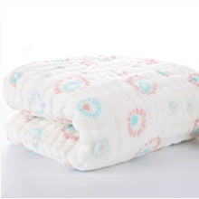 Load image into Gallery viewer, Muslin Swaddle Baby Blankets Swaddling 100% Cotton Swaddle Wrap for Newborn Babies 6 Layer Bath Towel Blanket Baby Bedding