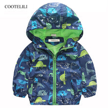 Load image into Gallery viewer, COOTELILI 80-120cm Spring Autumn Dinosaur Windbreaker Kids Jacket Boys Outerwear Coat Hooded Baby Clothing For Boys
