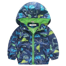 Load image into Gallery viewer, COOTELILI 80-120cm Spring Autumn Dinosaur Windbreaker Kids Jacket Boys Outerwear Coat Hooded Baby Clothing For Boys