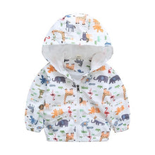 Load image into Gallery viewer, COOTELILI 80-120cm Spring Autumn Dinosaur Windbreaker Kids Jacket Boys Outerwear Coat Hooded Baby Clothing For Boys