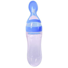 Load image into Gallery viewer, Newborn Baby Squeezing Feeding Bottle Silicone Training Rice Spoon Infant Cereal Food Supplement Feeder Safe Tableware Tools