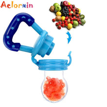Load image into Gallery viewer, Newborn Food Supplement Baby Bottle Feeding Fruit Vegetable Feeder Baby Pacifier For Fruit Portable Nipples Chupeta Feed Kid