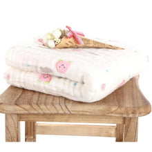 Load image into Gallery viewer, Muslin Swaddle Baby Blankets Swaddling 100% Cotton Swaddle Wrap for Newborn Babies 6 Layer Bath Towel Blanket Baby Bedding