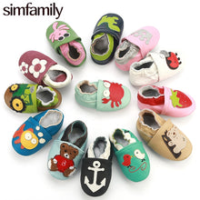 Load image into Gallery viewer, [simfamily]Skid-Proof Baby Shoes Soft Genuine Leather Baby Boys Girls Infant Shoes Slippers 0-6 6-12 12-18 18-24 First Walkers