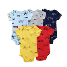 Load image into Gallery viewer, Baby Girl and Boy Clothing Set Short Sleeve Bodysuit 5 pcs pack set Summer soft cotton Cotton Flower