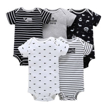 Load image into Gallery viewer, Baby Girl and Boy Clothing Set Short Sleeve Bodysuit 5 pcs pack set Summer soft cotton Cotton Flower