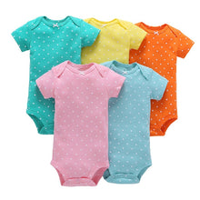 Load image into Gallery viewer, Baby Girl and Boy Clothing Set Short Sleeve Bodysuit 5 pcs pack set Summer soft cotton Cotton Flower