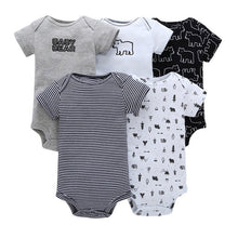 Load image into Gallery viewer, Baby Girl and Boy Clothing Set Short Sleeve Bodysuit 5 pcs pack set Summer soft cotton Cotton Flower