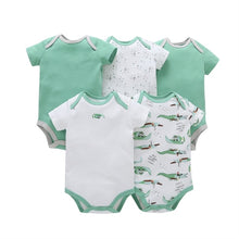 Load image into Gallery viewer, Baby Girl and Boy Clothing Set Short Sleeve Bodysuit 5 pcs pack set Summer soft cotton Cotton Flower