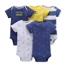 Load image into Gallery viewer, Baby Girl and Boy Clothing Set Short Sleeve Bodysuit 5 pcs pack set Summer soft cotton Cotton Flower