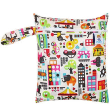 Load image into Gallery viewer, Waterproof Reusable Wet Bag Printed Pocket Nappy Bags PUL Travel Wet Dry Bags Mini Size 25x20cm Diaper Bag