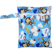 Load image into Gallery viewer, Waterproof Reusable Wet Bag Printed Pocket Nappy Bags PUL Travel Wet Dry Bags Mini Size 25x20cm Diaper Bag