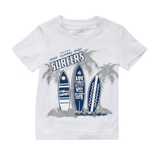Load image into Gallery viewer, BINIDUCKLING Boys Children Summer O-Neck Print Short Sleeve T-Shirt Top Pants Sets Beach Kid Baby Cotton Cartoon Sets