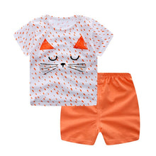Load image into Gallery viewer, Baby Boy Clothes Summer 2019 Newborn Baby Boys Clothes Set Cotton Baby Clothing Suit (Shirt+Pants) Plaid Infant Clothes Set