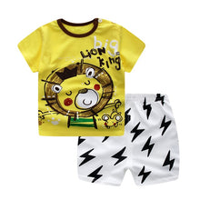 Load image into Gallery viewer, Baby Boy Clothes Summer 2019 Newborn Baby Boys Clothes Set Cotton Baby Clothing Suit (Shirt+Pants) Plaid Infant Clothes Set