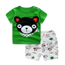 Load image into Gallery viewer, Baby Boy Clothes Summer 2019 Newborn Baby Boys Clothes Set Cotton Baby Clothing Suit (Shirt+Pants) Plaid Infant Clothes Set
